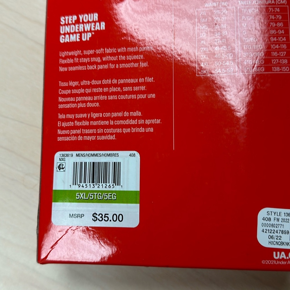 NWT 2PK Under Armour Boxerjock Briefs 5XL - Picture 4 of 9